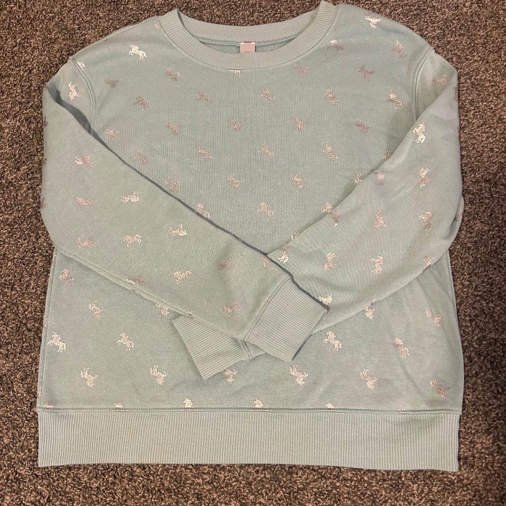 Light Bluish Cropped Crewneck